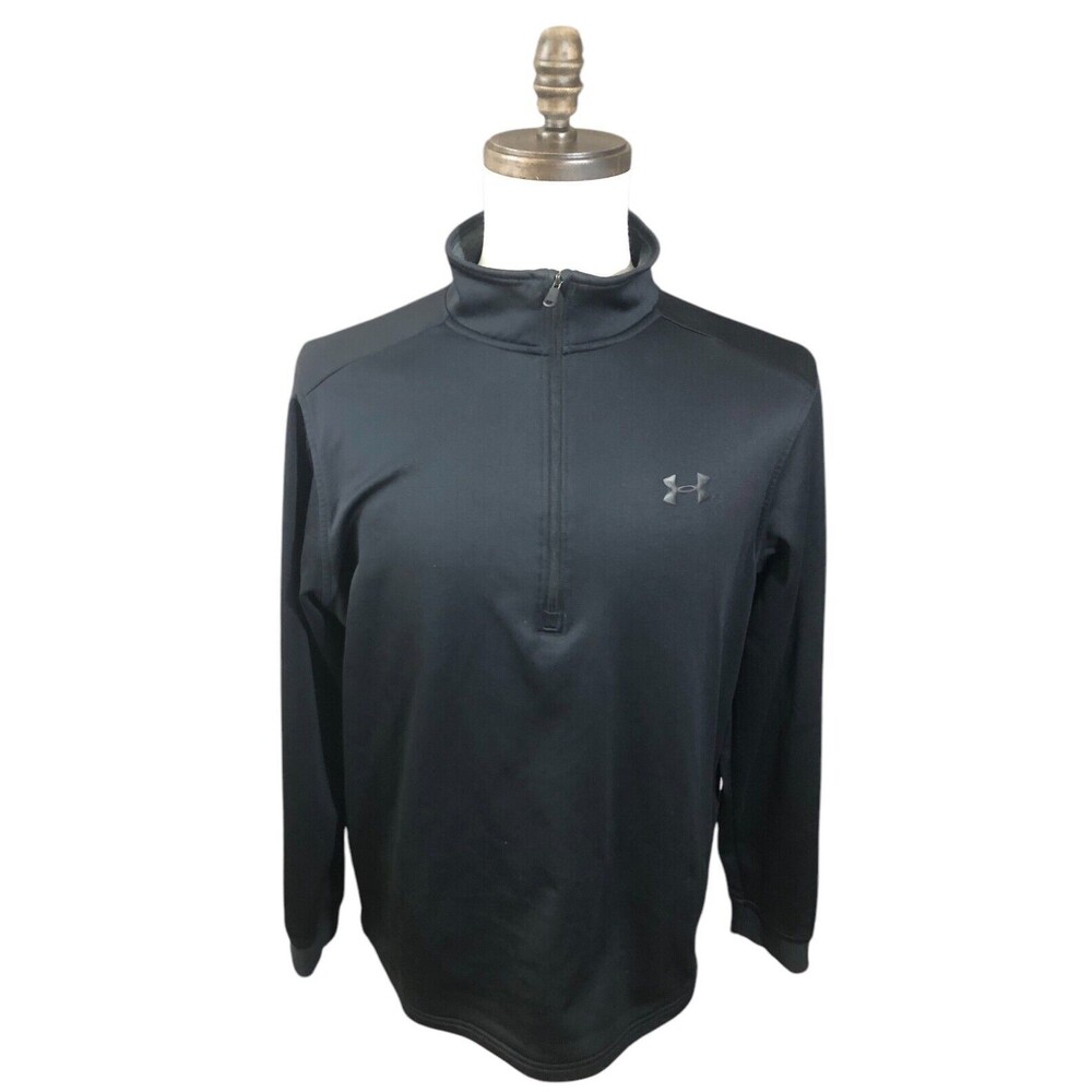 Under Armour Mens Pullover Jacket Black Large ColdGear